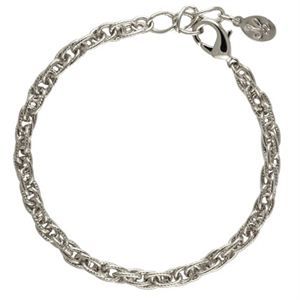 Silver Textured Rope Bracelet