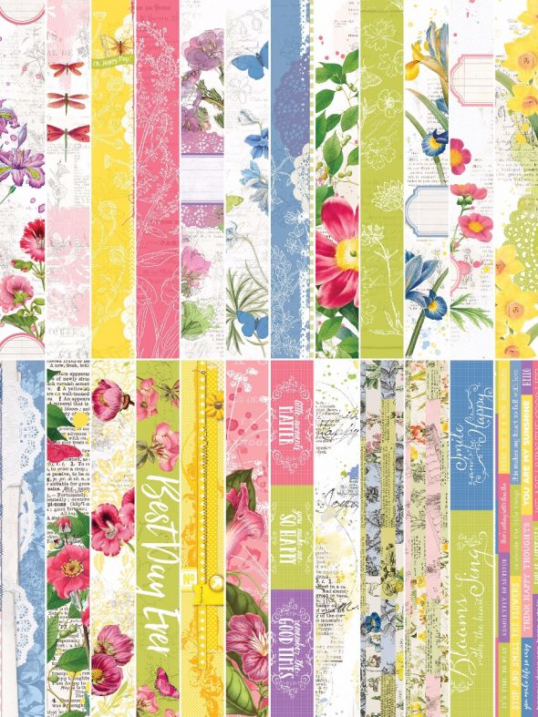 Floral Flourish  by Katie Pertiet Border Strips